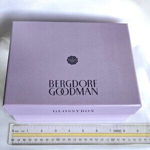 Bergdorf Goodman Lavender Gift Box with Ribbon & Tissue 8.25" x 6.5" x 2.5"